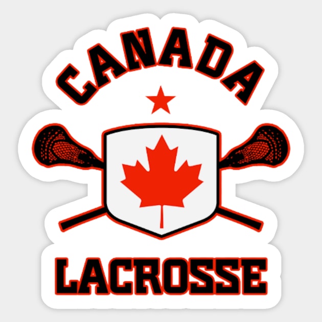 Canada Lacrosse | Sport canada flag Sticker by euror-design